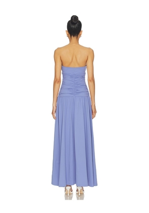 Susana Monaco Center Gathered Flower Tube Dress in Blue. Size L. Also in M, S, XS.
