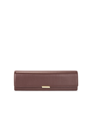 Studio Amelia Helix Mailbox Clutch in Chocolate.