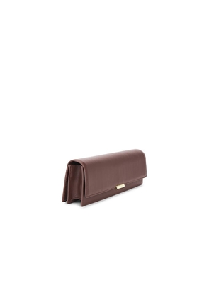 Studio Amelia Helix Mailbox Clutch in Chocolate.
