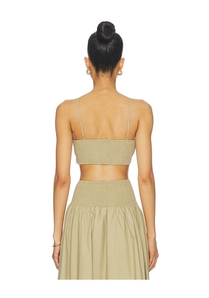 Susana Monaco Crop String Top in Beige. Size L. Also in XS, S, M, XL.