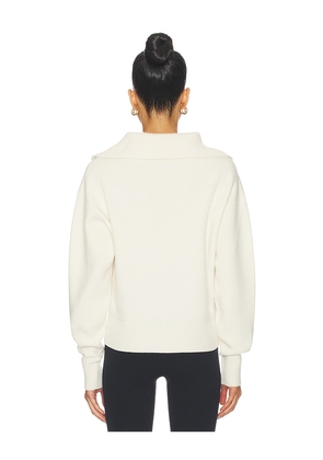 Perfect Moment Half Zip Wool & Cashmere Top in White. Size L. Also in XS, S, M.