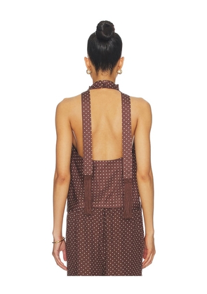 Posse Phoebe Top in Brown. Size L. Also in XS, S, M.