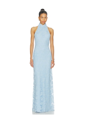 SAU LEE Gillian Lace Dress in Baby Blue. Size 0. Also in 00, 10, 12, 2, 4, 6, 8.