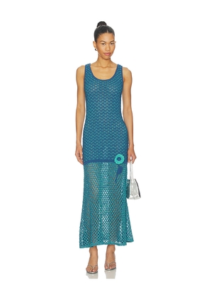 PH5 Maple Crochet Tank Dress in Teal. Size L. Also in M, S, XL, XS.