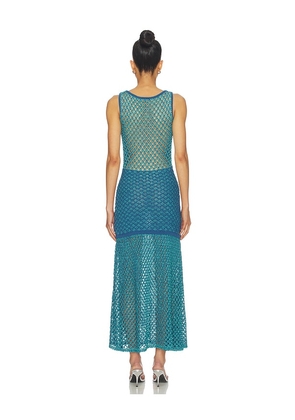 PH5 Maple Crochet Tank Dress in Blue. Size L. Also in XS, S, M, XL.