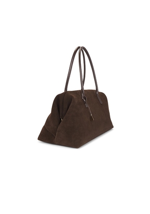 VERAFIED Espresso Suede Club Bag in Chocolate.