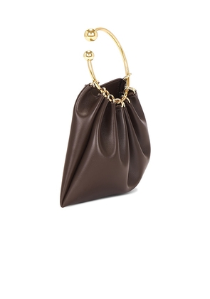 VERAFIED Ring Handle Bag in Chocolate.