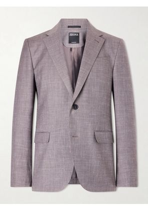 Zegna - Wool, Silk and Linen-Blend Suit Jacket - Men - Brown - IT 46