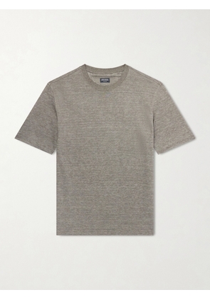 Zegna - Oasi Knitted Linen T-Shirt - Men - Brown - IT 46