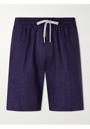 FEDELI - Alfa Straight-Leg Linen Drawstring Shorts - Men - Blue - S