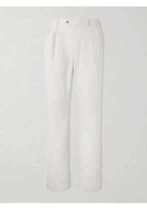 Hartford - Trunk Straight-Leg Pleated Cotton Woven Trousers - Men - Neutrals - IT 46