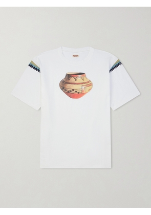 KAPITAL - Printed Cotton-Jersey T-Shirt - Men - White - XS