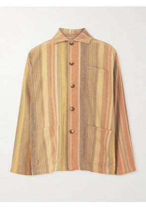 Aimé Leon Dore - Striped Cotton Chore Jacket - Men - Neutrals - XS