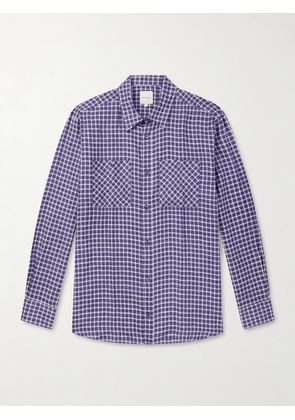 Paul Smith - Checked Linen Shirt - Men - Blue - S