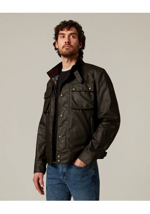 Belstaff Racemaster Icon Jacket Men's Waxed Cotton Faded Olive Size UK 36