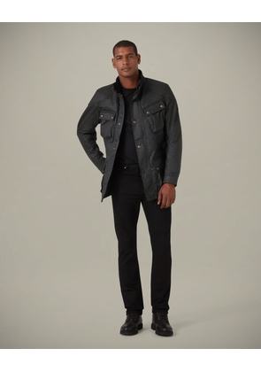 Belstaff Trialmaster Motorcycle Icon Jacket Men's Waxed Cotton Black Size 3XL