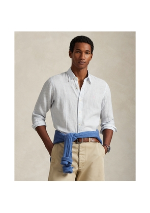 Custom Fit Striped Linen Shirt