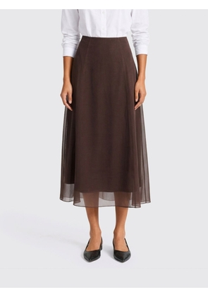 Skirt BRUNELLO CUCINELLI Woman color Burnt