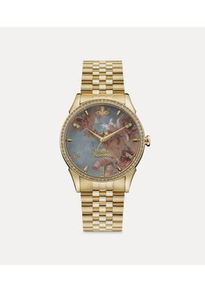 Vivienne Westwood Spring Cherub Watch Gold Swarovski Crystals / Stainless Steel Unisex