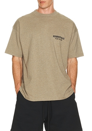 Fear of God ESSENTIALS Classic Fit T-Shirt in Homestead Heather - Grey. Size L (also in M, S, XL/1X, XS).
