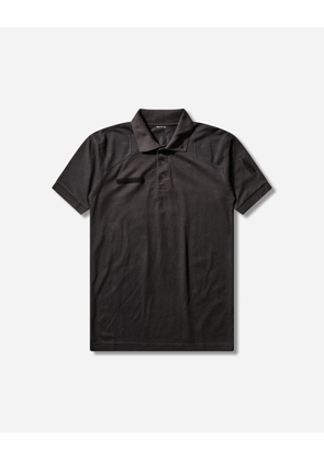 Cut Up Military Polo Black