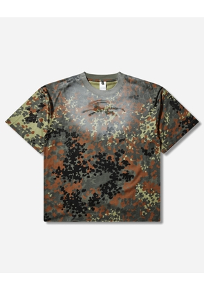Goat Stencil Camo T-Shirt Green