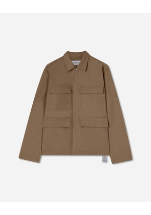 Men s Pocket Loose Shirt Mud