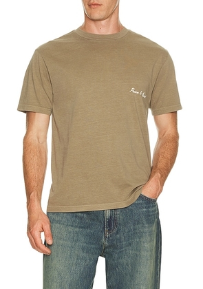 Museum of Peace and Quiet Signature T-Shirt in Sepia - Taupe. Size L (also in M, S, XL/1X, XS).