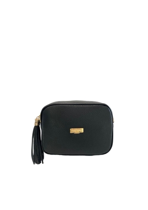 Baldinini Trend Black Cowhide Crossbody Bag
