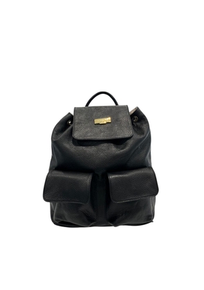 Baldinini Trend Black Cowhide Backpack