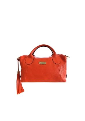 Baldinini Trend Orange Cowhide Shoulder Bag