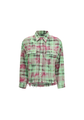 R13 Bicolor Cotton Pattern Shirt - XS