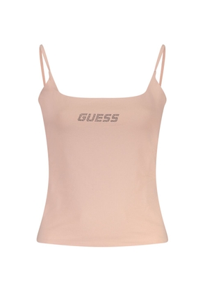 Guess Jeans Pink Cotton Tank Tops - 2XS