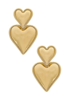 Amber Sceats x REVOLVE Cupid Earrings in Metallic Gold.