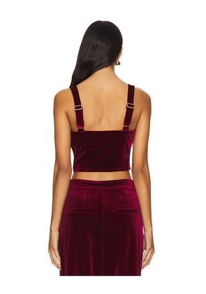BLANKNYC Velvet Crop Top in Wine. Size S. Also in XS.