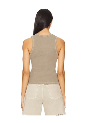 Citizens of Humanity Inez Waffle Tank Top in Sage. Size S. Also in L, XL.