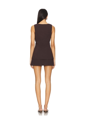 Amanda Uprichard x REVOLVE Kya Romper in Brown. Size L. Also in XS, XL.