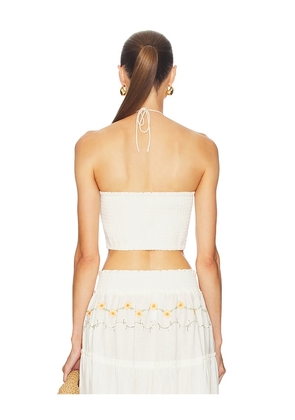 Agua Bendita x REVOLVE Serenity Crop Top in Ivory. Size M. Also in L.