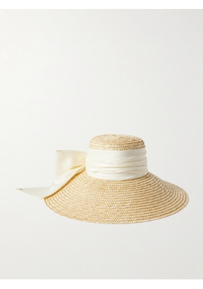 Eugenia Kim - Mirabel Grosgrain-trimmed Straw Sunhat - Neutrals - One size