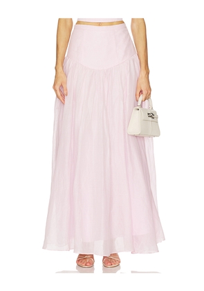 Bardot Amorette Ramie Maxi Skirt in Pink. Size 10. Also in 12, 2, 4, 6, 8.