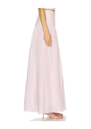 Bardot Amorette Ramie Maxi Skirt in Pink. Size 10. Also in 4, 2, 6, 8, 12.