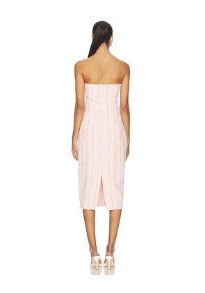 Amanda Uprichard Fae Midi Dress in Pink. Size M. Also in S, XS, L, XL.