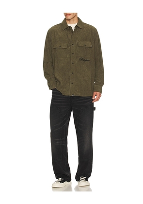 Babylon Corduroy Shirt in Olive. Size M. Also in S, L, XL/1X.