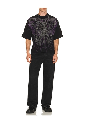 Affliction Darkness Falls Short Sleeve Tee in Black. Size L. Also in S, M, XL/1X.