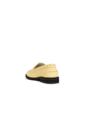 Duke + Dexter Wilde Studded Penny Loafer in Cream. Size 10. Also in 11, 12, 13, 9.