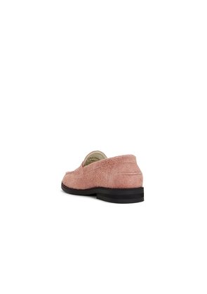Duke + Dexter Wilde Suede Penny Loafer in Blush. Size 10. Also in 11, 12, 13.