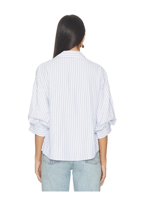 Brochu Walker Kate Shirt in Blue,White. Size L. Also in S, M.