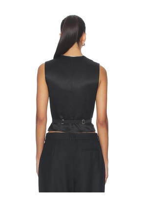 Alexander Wang Tailored Vest With Zipper in Black. Size 0. Also in 2, 6, 8.