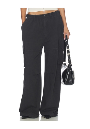 Alexander Wang Mid Rise Cargo Pant With Internal Logo in Black. Size L. Also in M, S, XS.