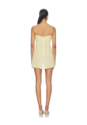 ASTA RESORT Valentina Mini Dress in Lemon. Size L. Also in M, XL.